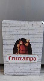Metalen reclamebord Cruzcampo, Ophalen of Verzenden, Nieuw, Reclamebord, Plaat of Schild, Overige merken