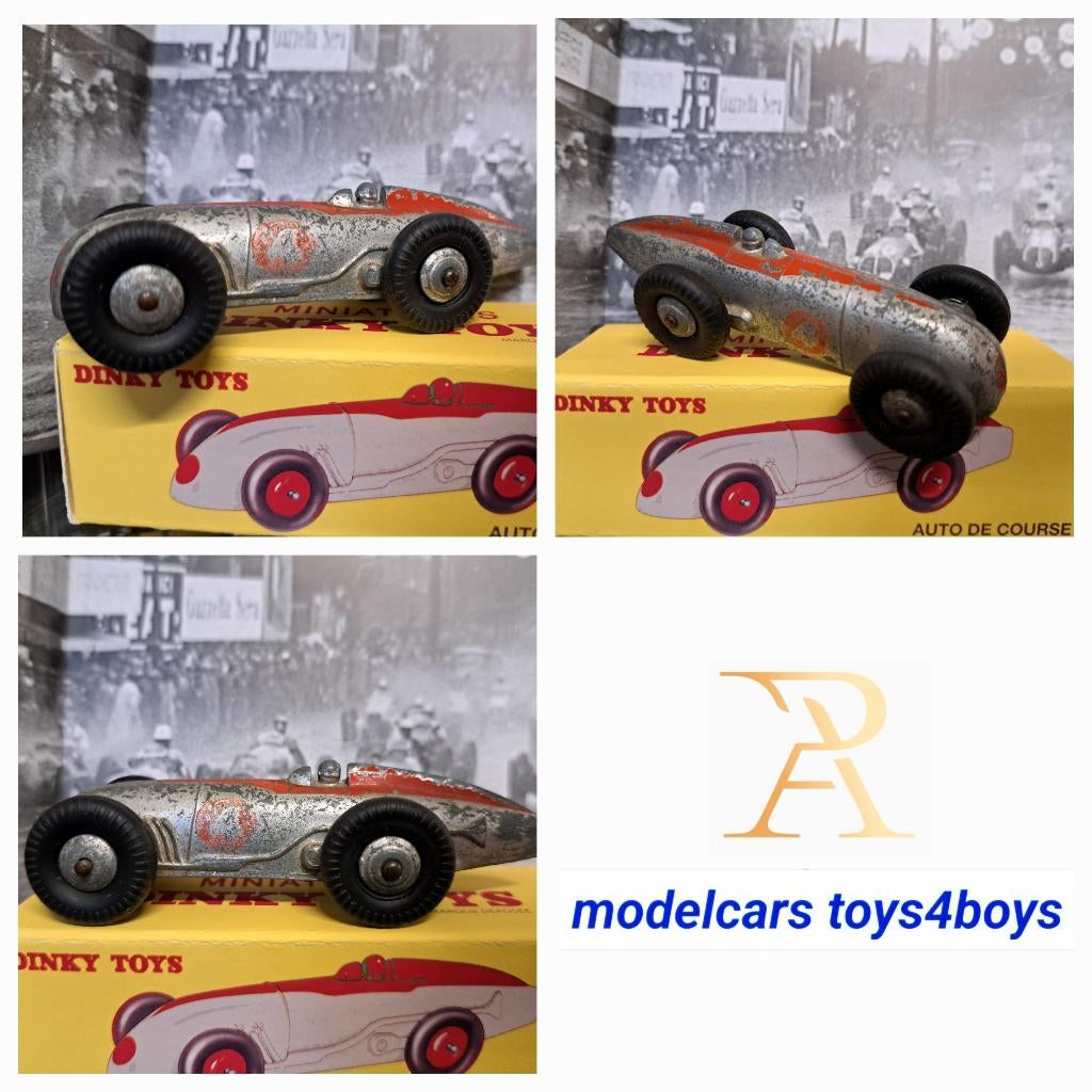 Dinky Toys no 23A Silver Red Racing Car 1946-1952  1/43, Verzenden, Gebruikt, Auto, Dinky Toys
