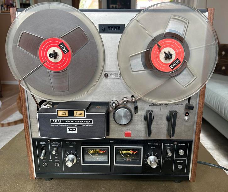 Akai GX-210D bandrecorder, Audio, Tv en Foto, Bandrecorders, Bandrecorder, Met banden, Ophalen of Verzenden