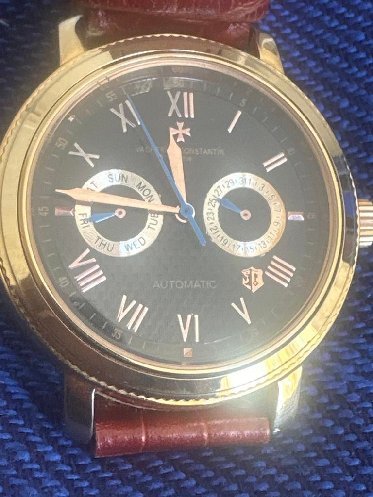 Vacheron Constantin Automatic Horloge - Zo goed als nieuw, Overige merken, Leer, Polshorloge, Ophalen of Verzenden