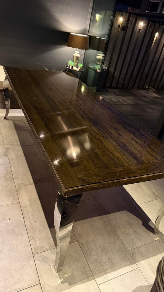 Rofra -home woonkamer set - hout & metalen poten, Huis en Inrichting, Ophalen, 200 cm of meer, 50 tot 100 cm, Zo goed als nieuw