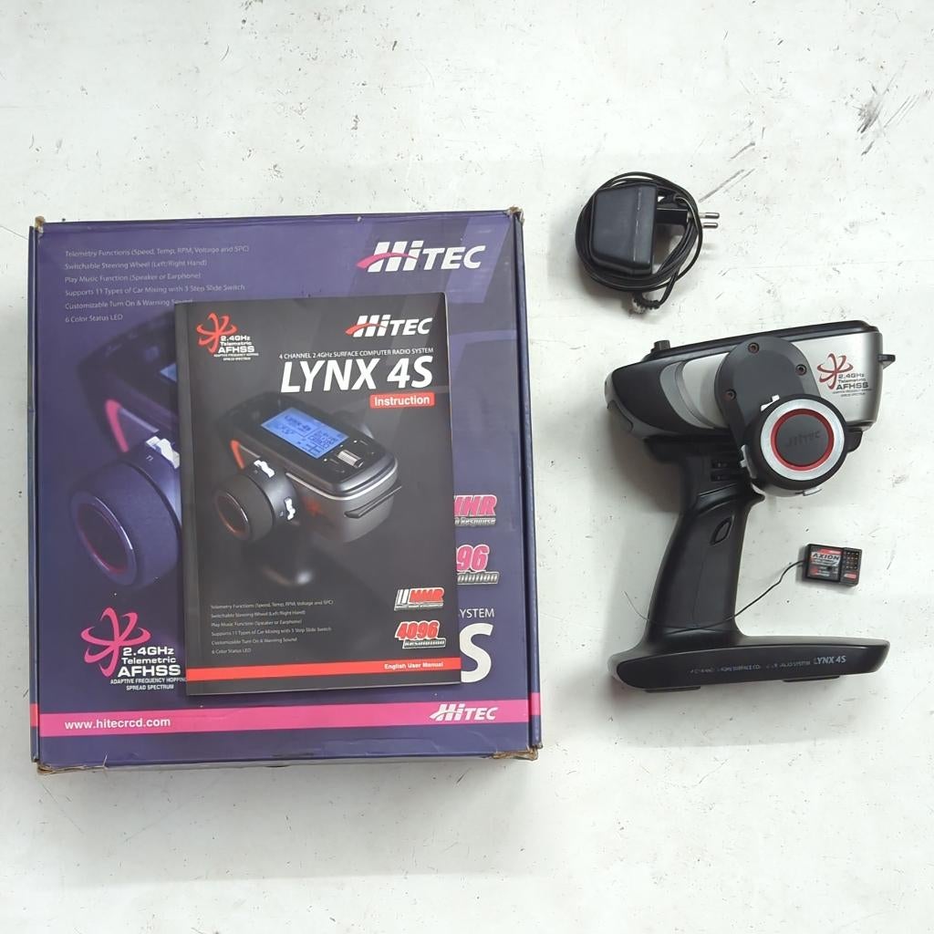 Hitec Lynx 4S zenderset 30 slots (FG, Losi, MCD, HPI, Elcon), Gebruikt, Onderdeel, Overige schalen, Overige typen