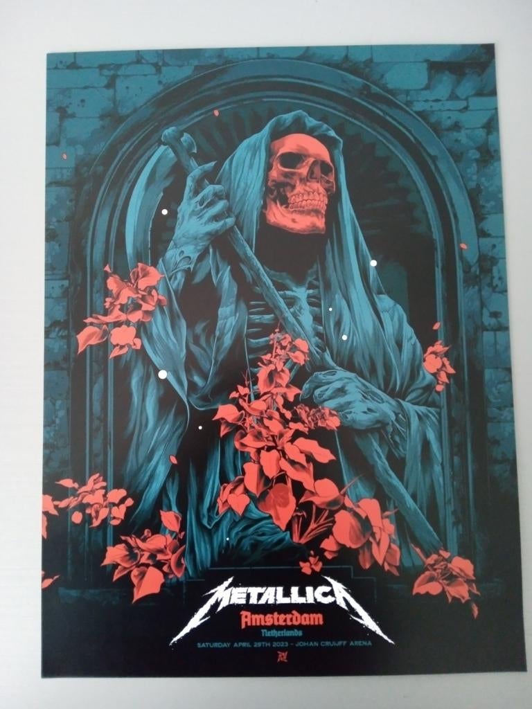 A3 Concert poster Metallica 29-4-2023 replica. Amsterdam, Ophalen of Verzenden, Nieuw, A1 t/m A3, Rechthoekig Staand