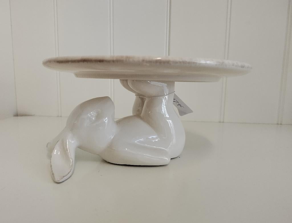Taartplateau konijntje keramiek - cupcakes - konijn, Porselein of Keramiek, -, Rond, Nieuw