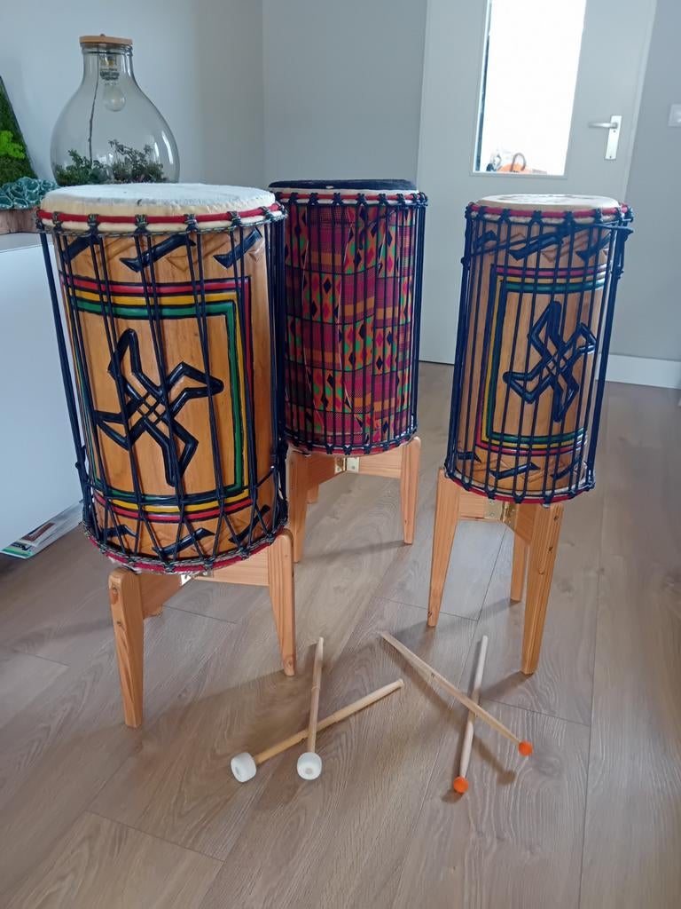 Afrikaanse doundoun set, Muziek en Instrumenten, Percussie, Ophalen, Zo goed als nieuw, Trommel