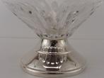 Kristallen schaaltje met zilveren voet                    Z8, Ophalen of Verzenden
