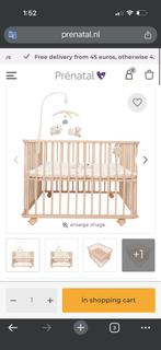 Prénatal Edin folding playpen Untreated/Natural, Kinderen en Baby's, Traphekjes, Ophalen, 100 tot 115 cm, Zo goed als nieuw, Klemhekje