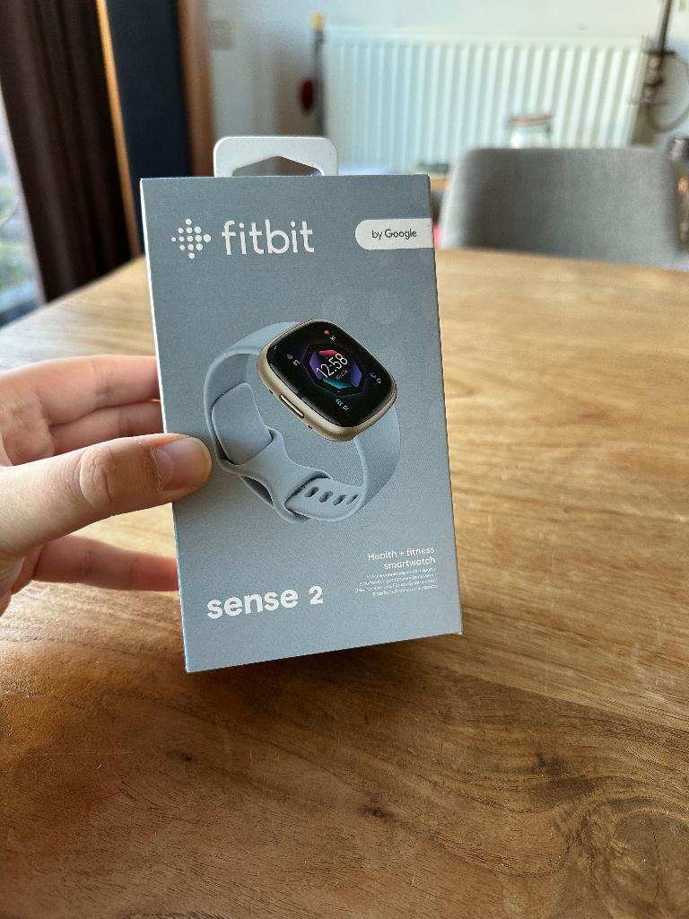 Fitbit Sense 2 Blue Mist Smartwatch (Nieuw), Sieraden, Tassen en Uiterlijk, Activity trackers, Blauw, IOS, Nieuw, Ophalen of Verzenden