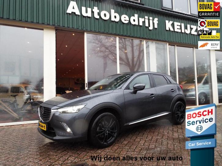 Mazda CX-3 2.0 SkyActiv-G 120 GT-M LEER-CAMERA-NAVI-12MND BO, Auto's, Mazda, Bedrijf, Te koop, CX-3, ABS, Achteruitrijcamera, Adaptive Cruise Control