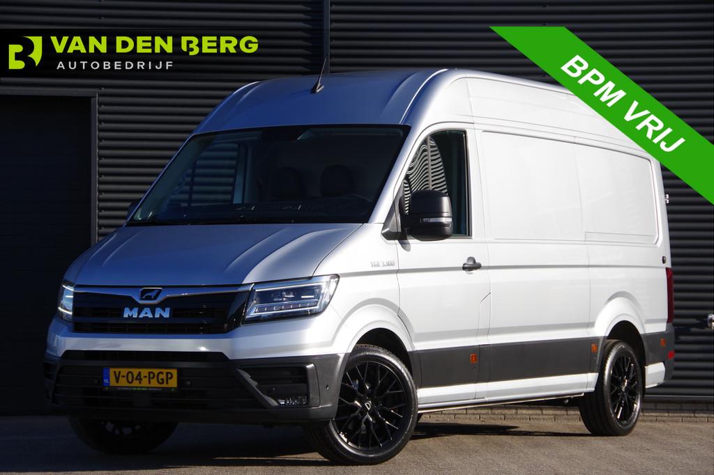 MAN TGE 3.180 35 2.0 L3H3 AUT. LED, LEDER, TREKHAAK, STOELVE, Auto's, Gebruikt, Euro 6, 4 cilinders, Leder