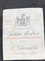 oud wijn etiquette uit 1972 Chateau Montrose, Ophalen of Verzenden, Overige typen