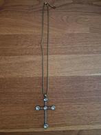 NIEUW Lange ketting met groot kruis, Ophalen, Nieuw, Zilver, Overige materialen