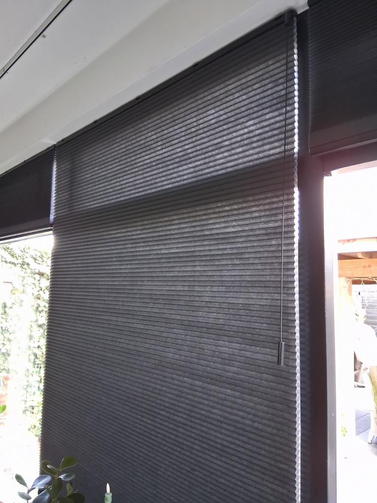 Plisségordijnen, Huis en Inrichting, Stoffering | Gordijnen en Lamellen, Ophalen of Verzenden, Zwart, 50 tot 100 cm, 150 tot 200 cm