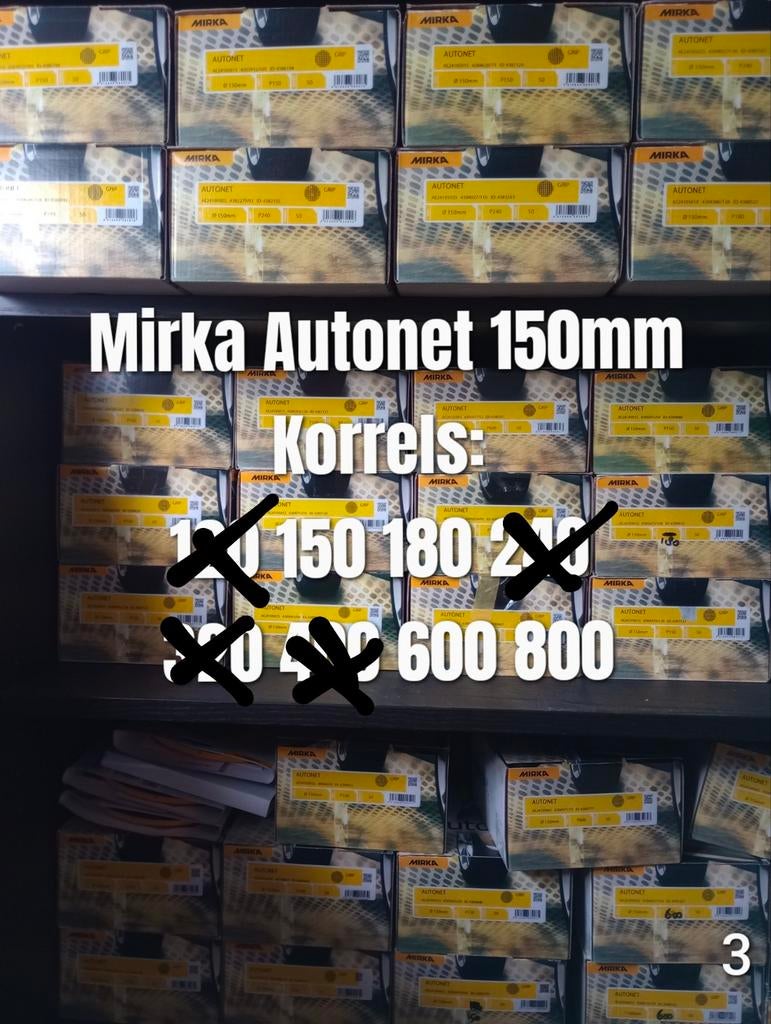 Mirka Schuurschijven Schuurgaas Schuurpapier 150mm P150 180, Ophalen of Verzenden, Nieuw