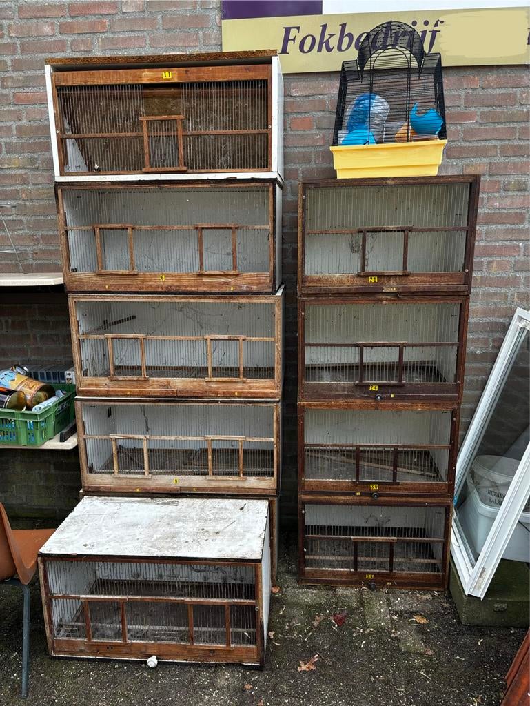 Kweekkooien - Houten vogel hokken, Dieren en Toebehoren, Ophalen, Gebruikt, Hout, Broedkooi of Kweekkooi
