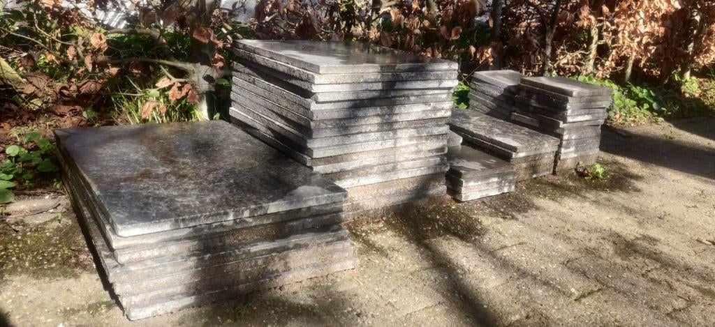 7m2 natuursteen tegels, Ophalen, Gebruikt, Overige materialen