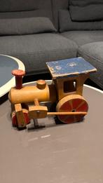 Nooitgedagt IJlst stoomwals vintage houten speelgoed, Gelijkstroom of Wisselstroom, Brug, Tunnel of Gebouw, Zo goed als nieuw