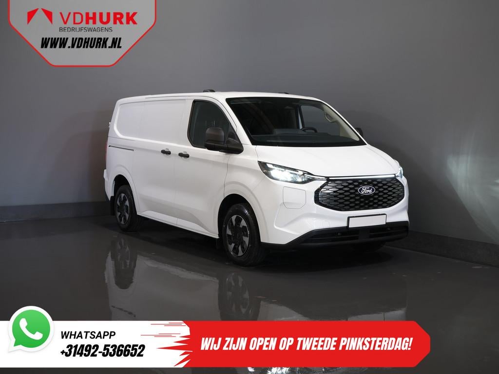 Ford E-Transit Custom Trend 65 kWh 330 km WLTP Garantie t/m, Auto's, Bestelauto's, 330 km, Gebruikt, Wit, Origineel Nederlands