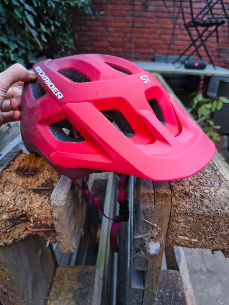 Decathlon Rockrider moutainbike helm  ST500 Pink, Nieuw, Dames, Geen vering, 53 tot 57 cm