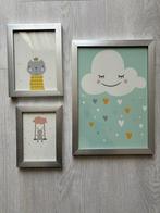 3x muurdecoratie wanddecoratie babykamer kinderkamer, Ophalen of Verzenden, Zo goed als nieuw, Wanddecoratie