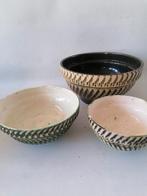 3 vintage chamotte bloembakjes, Ophalen of Verzenden