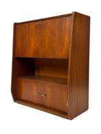 Vintage kast wandkast secretarie jaren 60 teak opknapper, Vintage, Zo goed als nieuw, Vintage, Ophalen