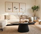 Japandi stijl salontafel zwart 120 cm,  organische vorm, Huis en Inrichting, Tafels | Salontafels, 100 tot 150 cm, Minder dan 50 cm