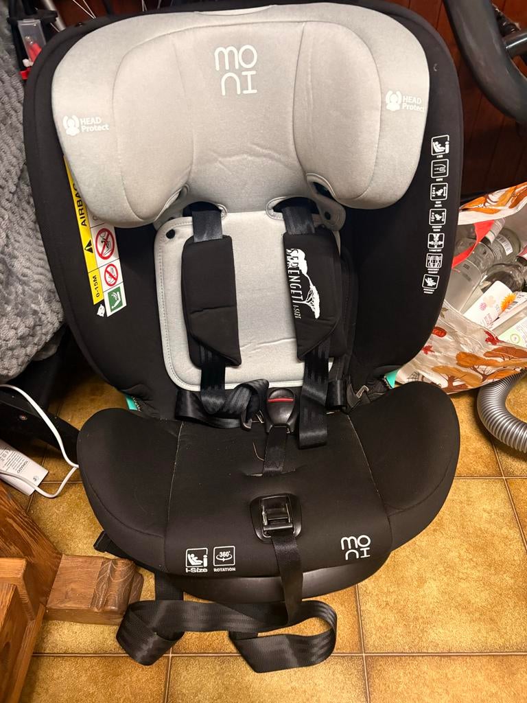Moni autostoel met i-Size rotatie, Overige merken, Gebruikt, 0 t/m 18 kg, Isofix