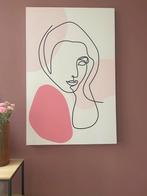Elegant vrouwenhoofd canvas schilderij, Ophalen of Verzenden