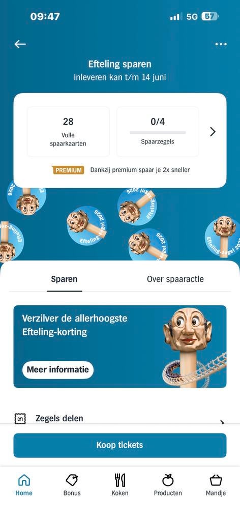 Efteling zegels te koop, Ophalen of Verzenden