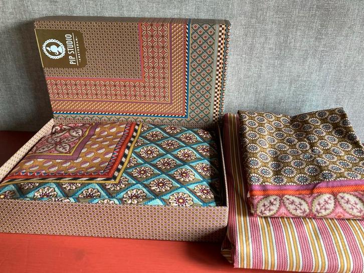 2x Pip Studio Bogolan dekbedovertrek 140x220 met slopen, Huis en Inrichting, Slaapkamer | Beddengoed, Zo goed als nieuw, Dekbedovertrek