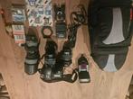 Pentax Spiegelreflexcamera met 4 lenzen en accessoires, Ophalen of Verzenden, Gebruikt, Spiegelreflex, Pentax