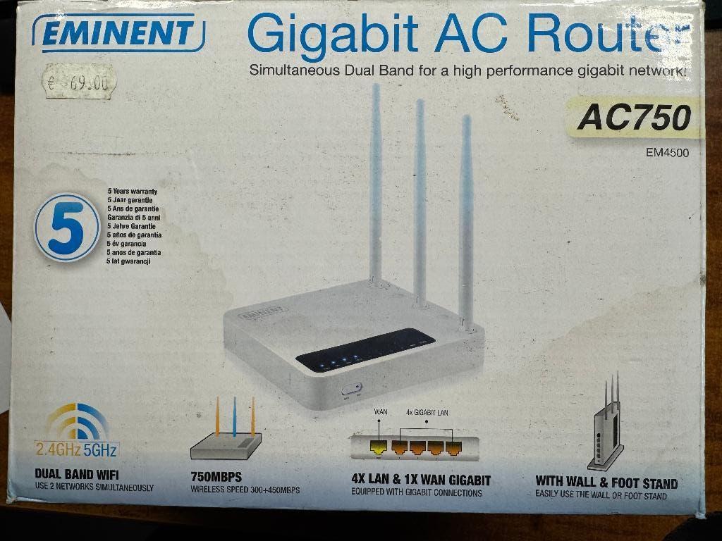Eminent Gigabit AC Router AC750, Ophalen of Verzenden, Nieuw, Router, Eminent