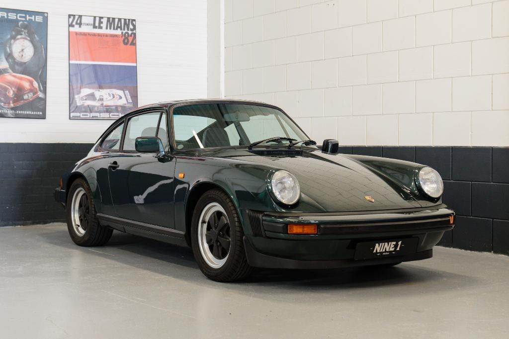 Porsche 911SC Coupe 1980 'Moss Green Metallic' 204pk, Achterwielaandrijving, Zwart, Leder en Stof, Bedrijf