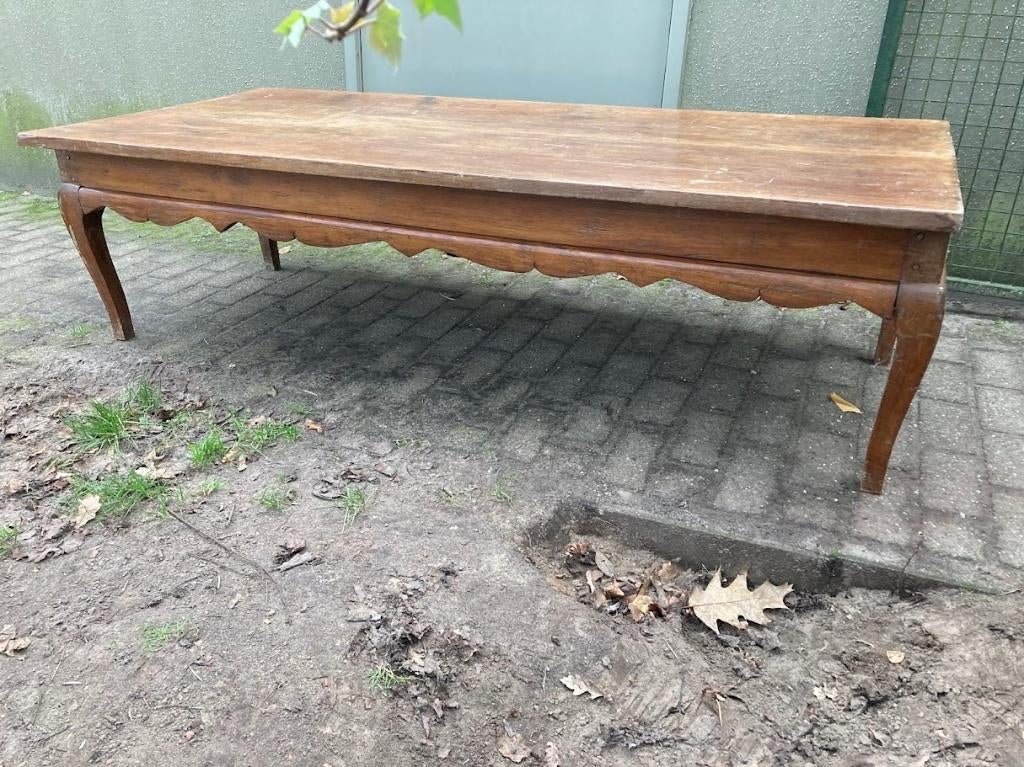 Mooie antieke/ brocante houten salontafel, Ophalen