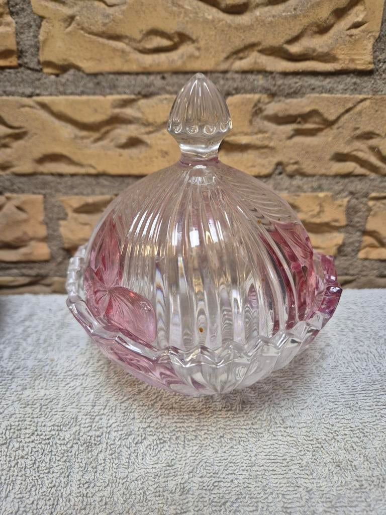 Anna Hütte Bleikristal Snoepschaal met Deksel, Antiek en Kunst, Antiek | Glas en Kristal, Ophalen of Verzenden