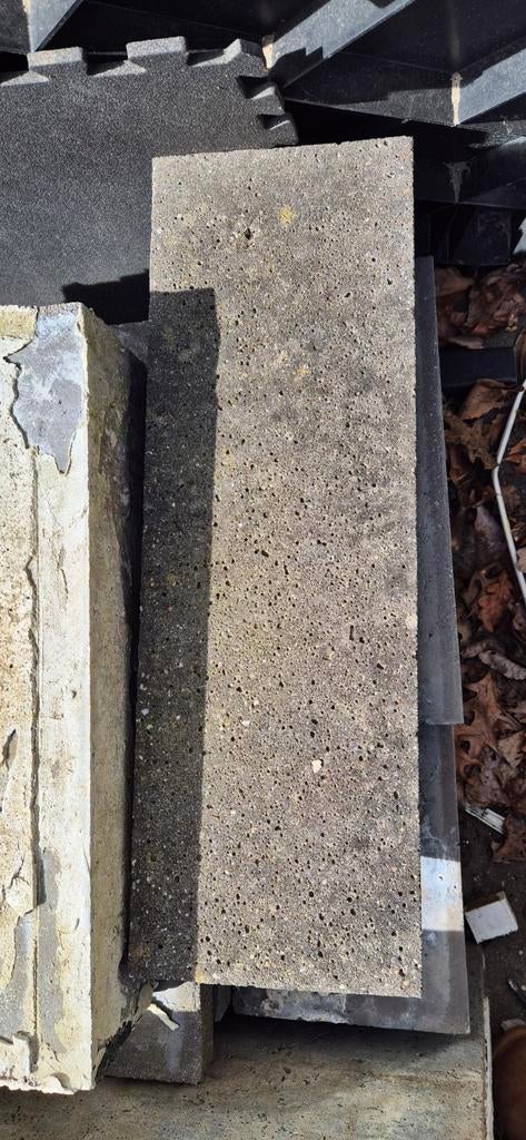 Gratis 8 gebruikte tuintegels 60x20x4, Tuin en Terras, Ophalen, Gebruikt, Beton, Terrastegels