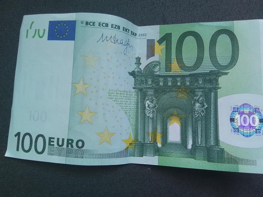 100 eurobiljet duitsland 2002 mooi eurobiljet en meer biljet, Postzegels en Munten, Bankbiljetten | Europa | Eurobiljetten, Ophalen