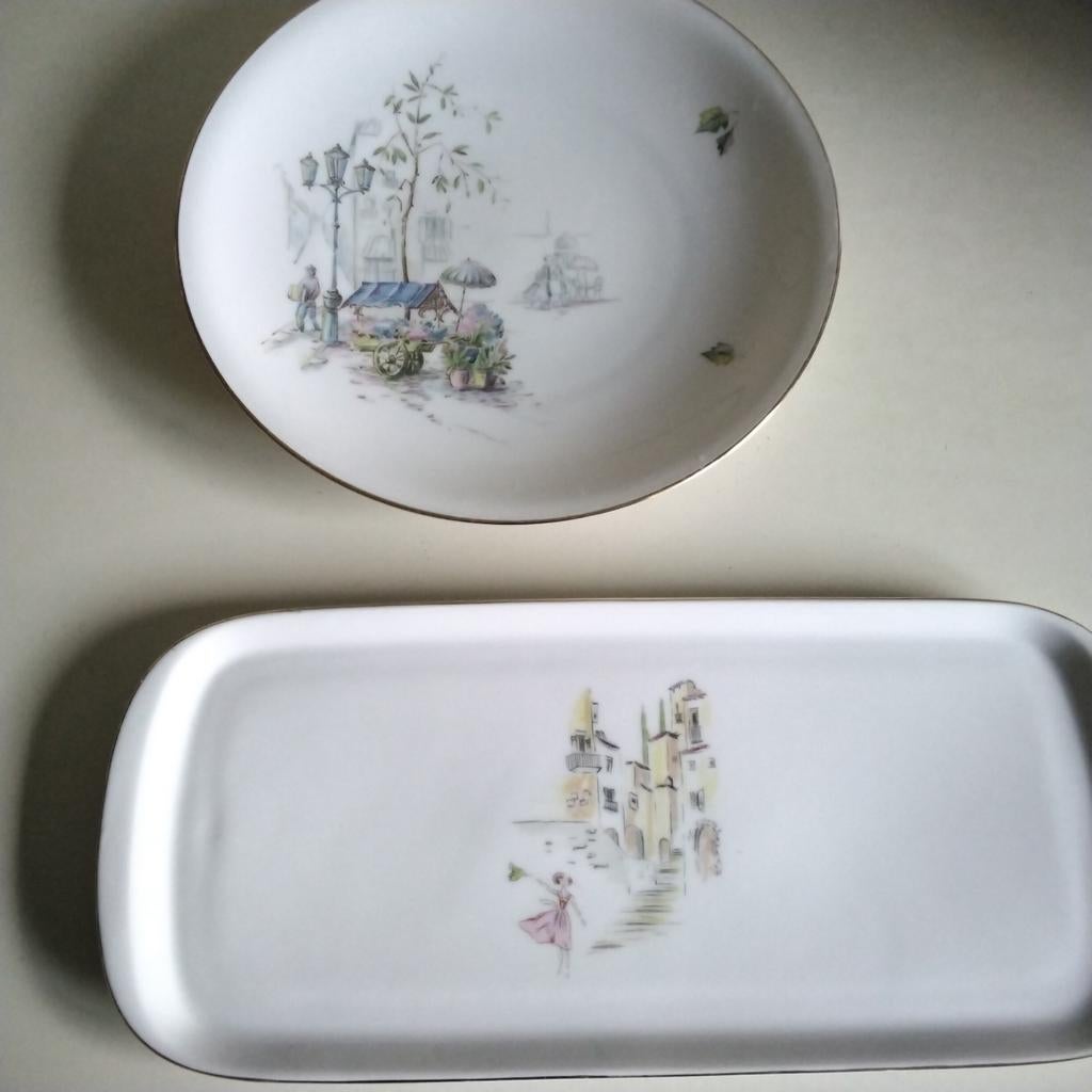 Cakeschaal en taartschaal  heinrich selb, Ophalen of Verzenden, Porselein, Overige stijlen