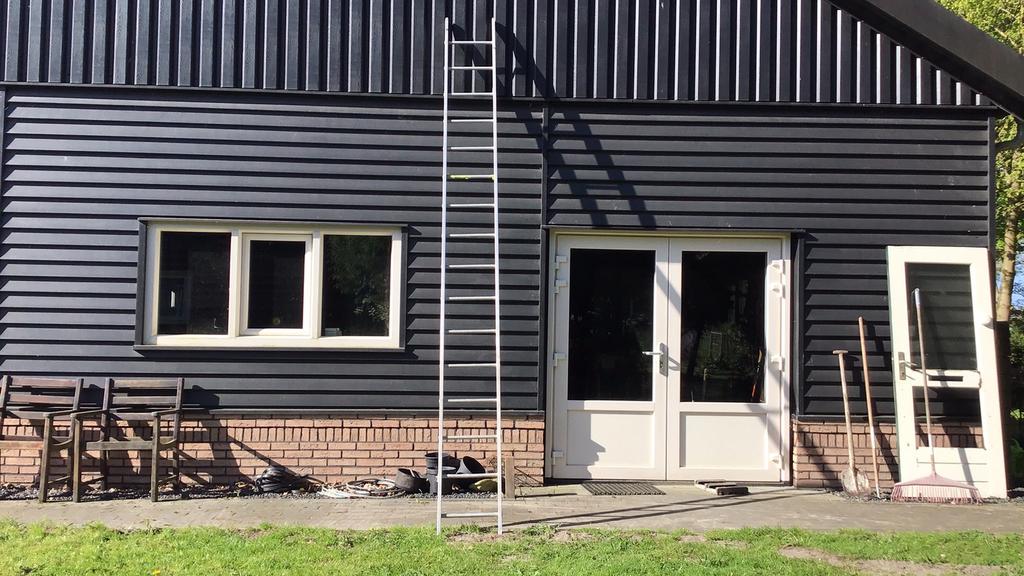Aluminium ladder, Ophalen of Verzenden, Gebruikt, 4 meter of meer