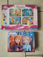 💟 Disney puzzels 4 in 1  +  💟 1 Frozenpuzzel, Ophalen of Verzenden, Zo goed als nieuw