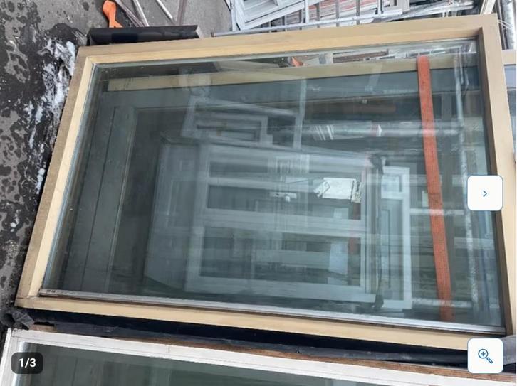 Hardhouten Raam 140x207 €150 per stuk, Doe-het-zelf en Verbouw, Glas en Ramen, Gebruikt, Gevelraam of Ruit, 120 tot 160 cm, 160 cm of meer