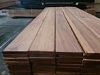Partij 49 st hardhout vlonderplanken glad 245 cm bezorgen mo, Ophalen, Nieuw, A, Hout