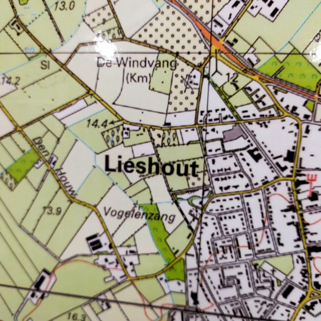 Professionele landkaart van omgeving EINDHOVEN, Boeken, Atlassen en Landkaarten, Gelezen, Ophalen of Verzenden, Landkaart, 1800 tot 2000