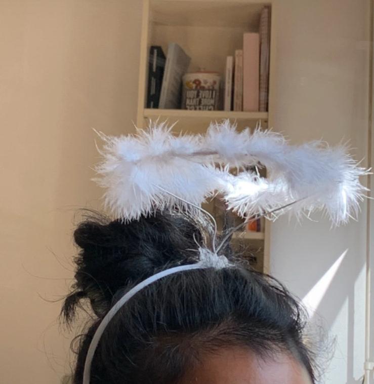 Engelen haarband met veren - Nieuw, Hobby en Vrije tijd, Feestartikelen, Nieuw, Feestartikel, Overige, Verzenden