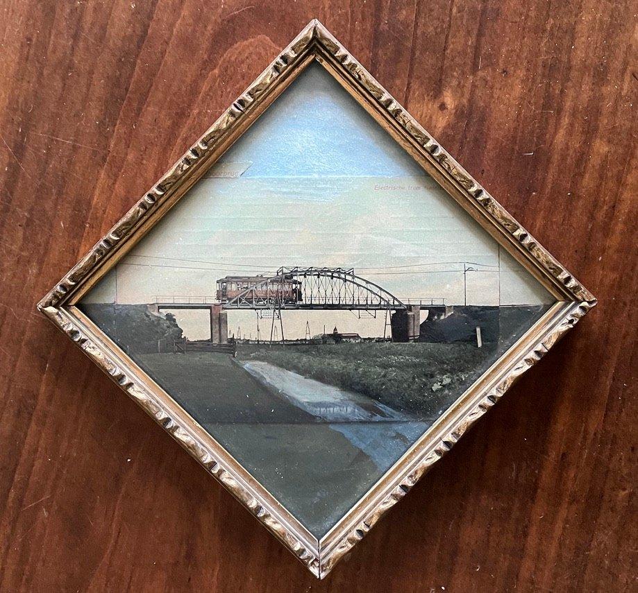 Antieke foto Electrische tram bij Heemstede, Ophalen of Verzenden, Voor 1940, Gebruikt, Overige onderwerpen