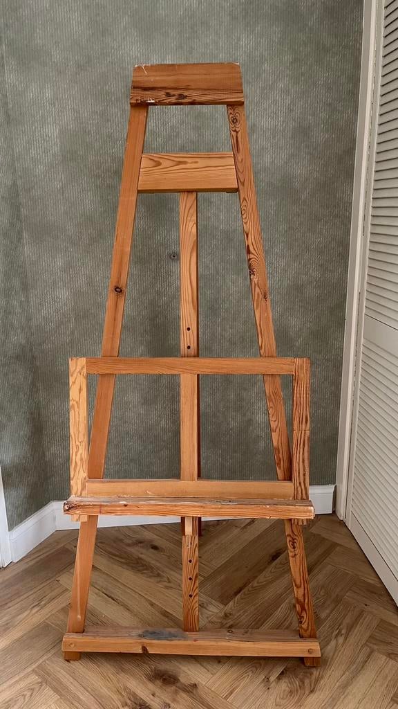 Grote houten schildersezel - 160 cm - verstelbaar, Ophalen, Minder dan 50 cm, Gebruikt, Overige vormen