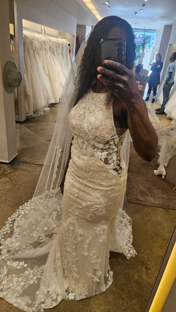 Trouwjurk, Trouwjurk, Beige, Nieuw, Ophalen of Verzenden