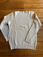 Beige trui met merinowol en structuur - XL (valt kleiner), Ophalen of Verzenden, Gedragen, Maat 56/58 (XL), Beige