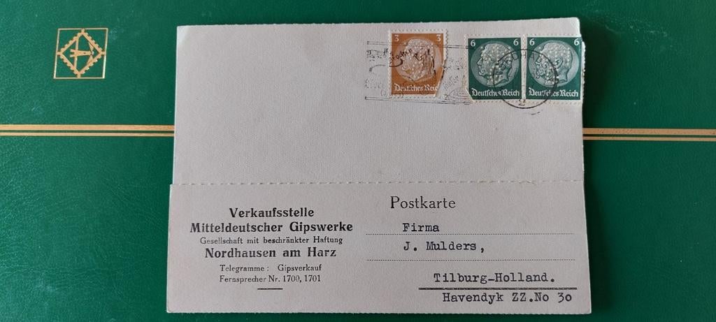 Duitse rijk briefkaart, Postzegels en Munten, Brieven en Enveloppen | Buitenland, Ophalen of Verzenden, Briefkaart
